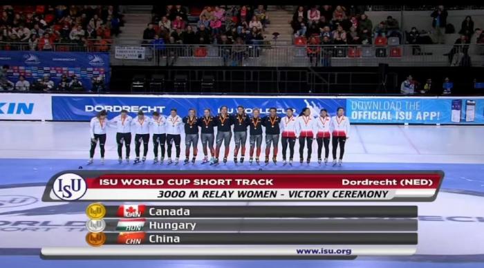 林孝埈助力中国队摘银 女子接力铜牌收官